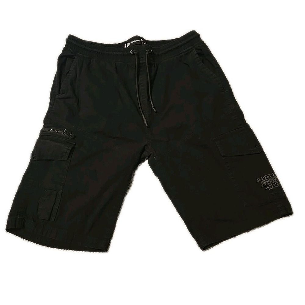 Vtg Akademiks Research Cargo Shorts Mens XL Black Baggy Y2K Streetwear 40 Skater